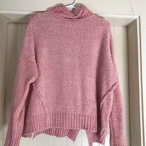Super soft light pink turtleneck sweater